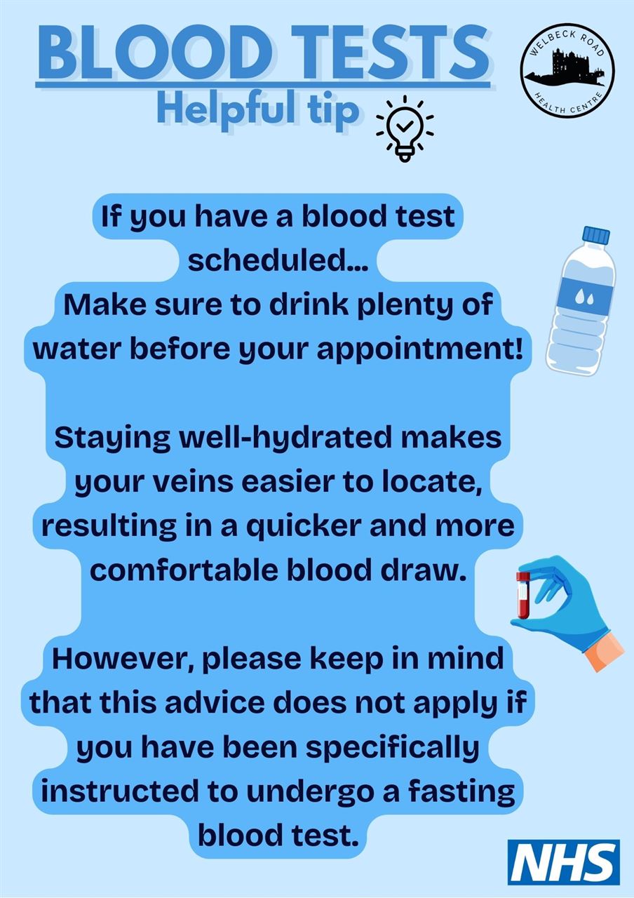 Blood Tests - Helpful Tip