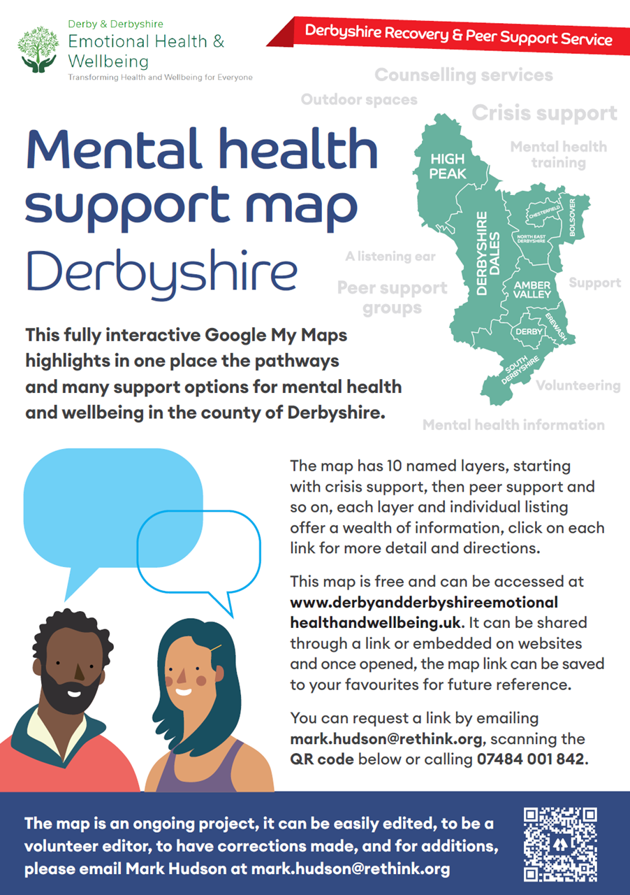 Mental Health Support Map - Derbyshire